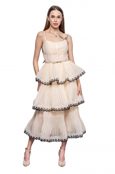 Дамска рокля с волани - Moonstone.bg Дамска рокля с волани