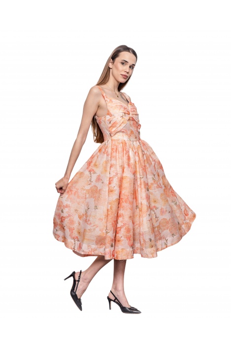 Дамска рокля цветя - изглед 3 - Moonstone.bg Дамска рокля цветя - изглед 3