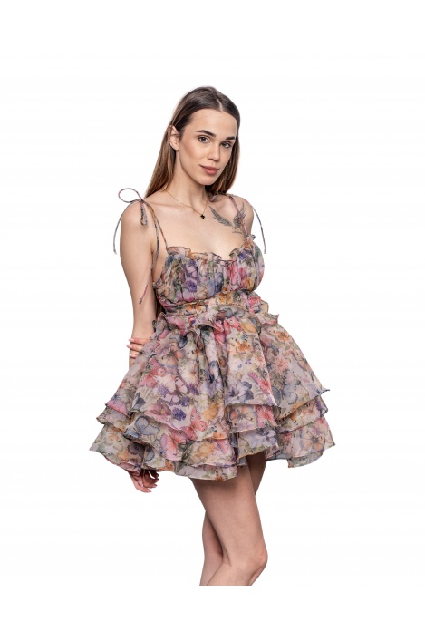 ДАМСКА КЪСА РОКЛЯ ПЕПЕРУДА - изглед 1