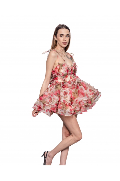 Дамска къса рокля ягода - изглед 2