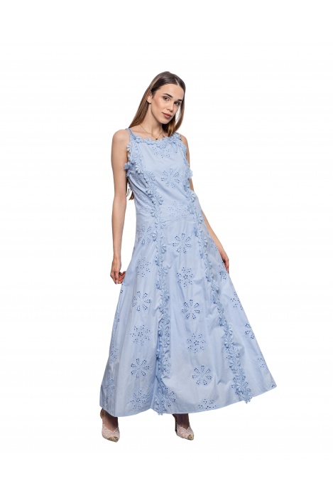 ДАМСКА РОКЛЯ ДАНТЕЛА С ЦВЕТЯ - изглед 1 - Moonstone.bg ДАМСКА РОКЛЯ ДАНТЕЛА С ЦВЕТЯ - изглед 1