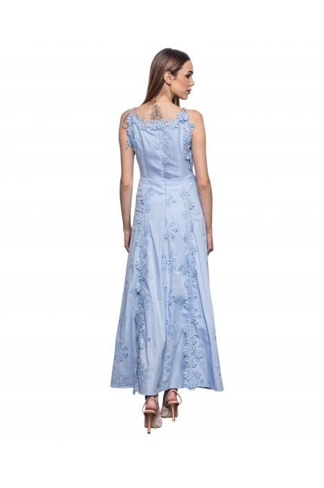 ДАМСКА РОКЛЯ ДАНТЕЛА С ЦВЕТЯ - изглед 3 - Moonstone.bg ДАМСКА РОКЛЯ ДАНТЕЛА С ЦВЕТЯ - изглед 3