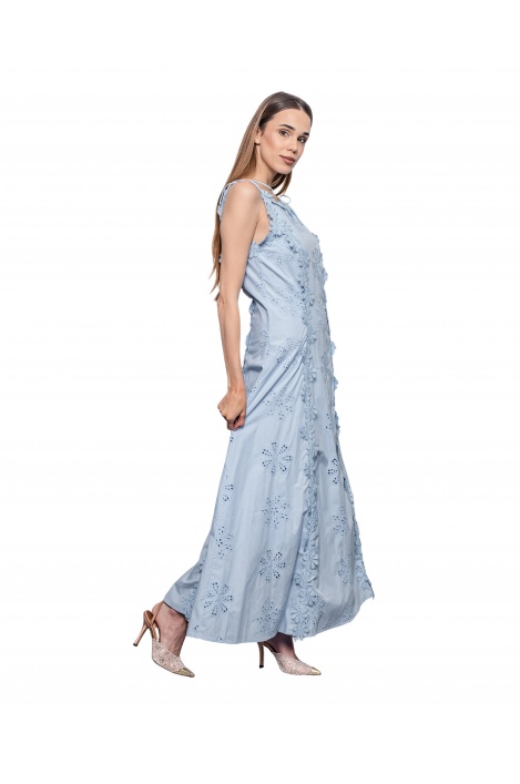 ДАМСКА РОКЛЯ ДАНТЕЛА С ЦВЕТЯ - изглед 2 - Moonstone.bg ДАМСКА РОКЛЯ ДАНТЕЛА С ЦВЕТЯ - изглед 2