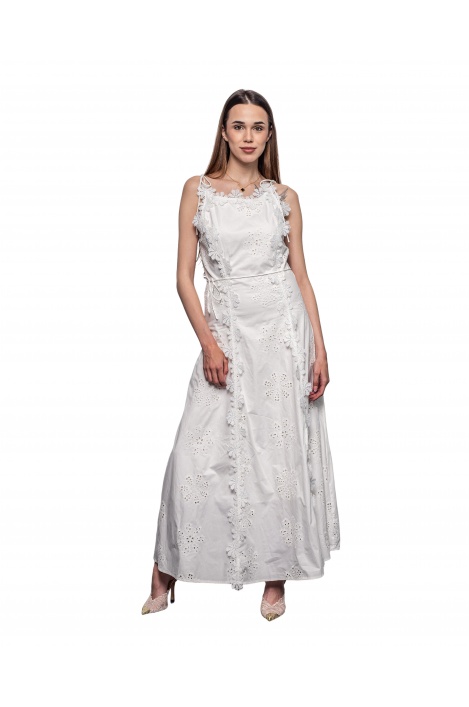 Дамска рокля дантела с цветя - изглед 1 - Moonstone.bg Дамска рокля дантела с цветя - изглед 1