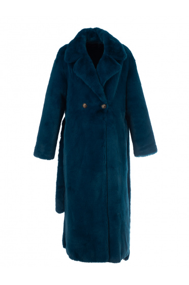 Дамско дълго палто имитация на норка