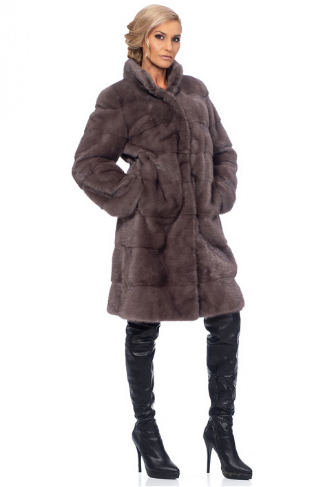 Дамскo кожено палто от визон
